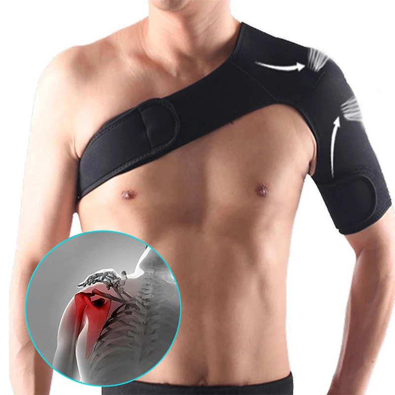 Brace Adjustable Shoulder Brace Support with Pressure Pad Light Breathable Rotator Cuff Shoulder Support for Sport Breathable