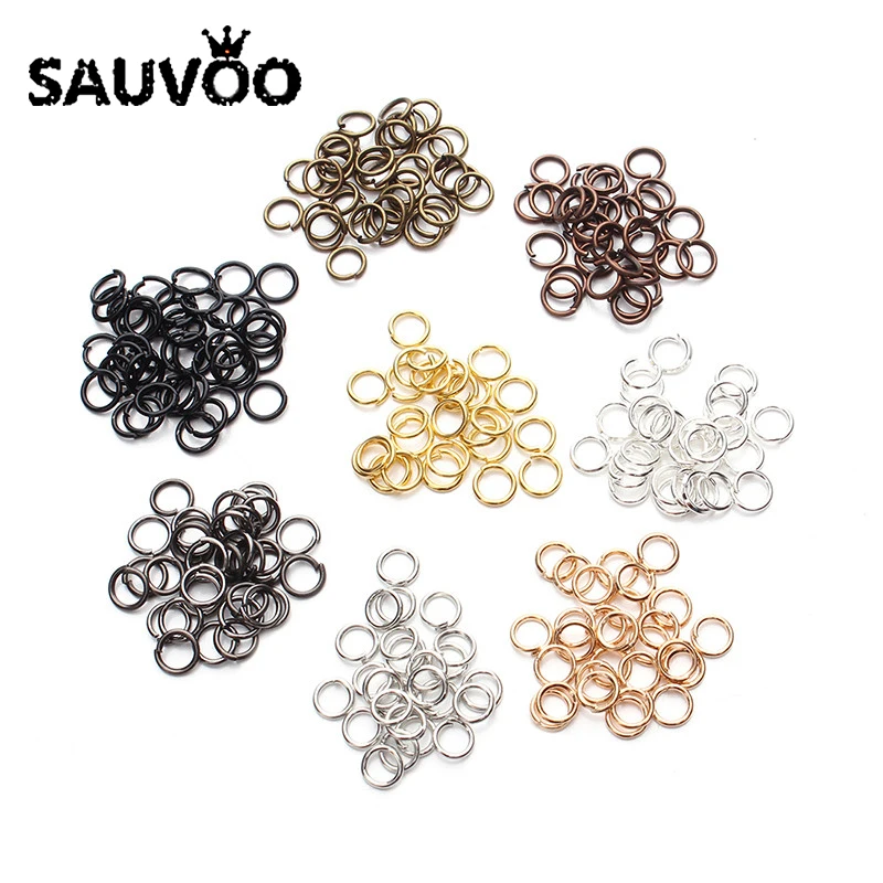 200 Buah/Lot 5Mm Cincin Lompat Terbuka Perunggu/Gunblack/Emas/Mawar Warna Tautan Loop untuk DIY Perhiasan Membuat Konektor F309