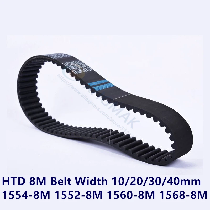 

HTD 8M synchronous Timing belt C=1544/1552/1560/1568 width 10/20/30/40mm Teeth 193 194 195 196 HTD8M 1552-8M 1560-8M 1568-8M