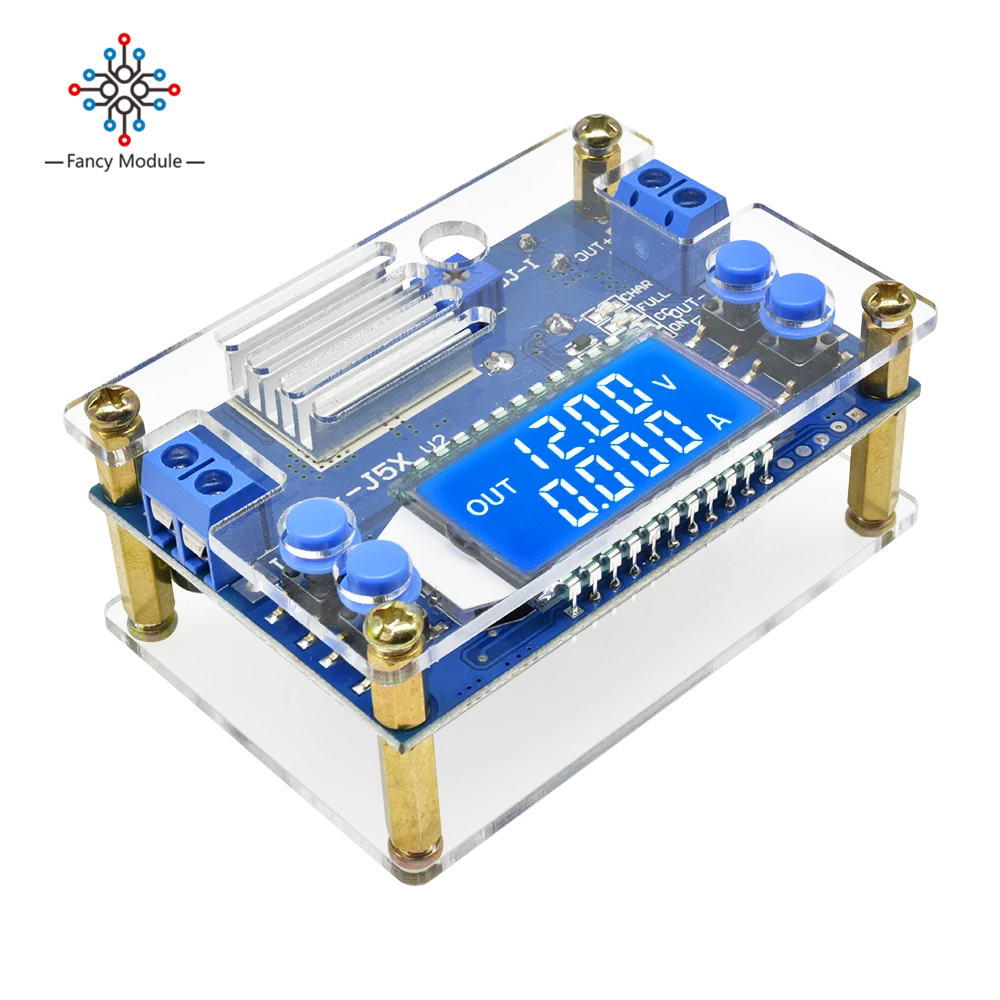 CC CV DC 6.5-36V to 1.2-32V 5A 75W Step Down Buck Converter Power Supply Module Voltage Regulator Transformer with Case Heatsink