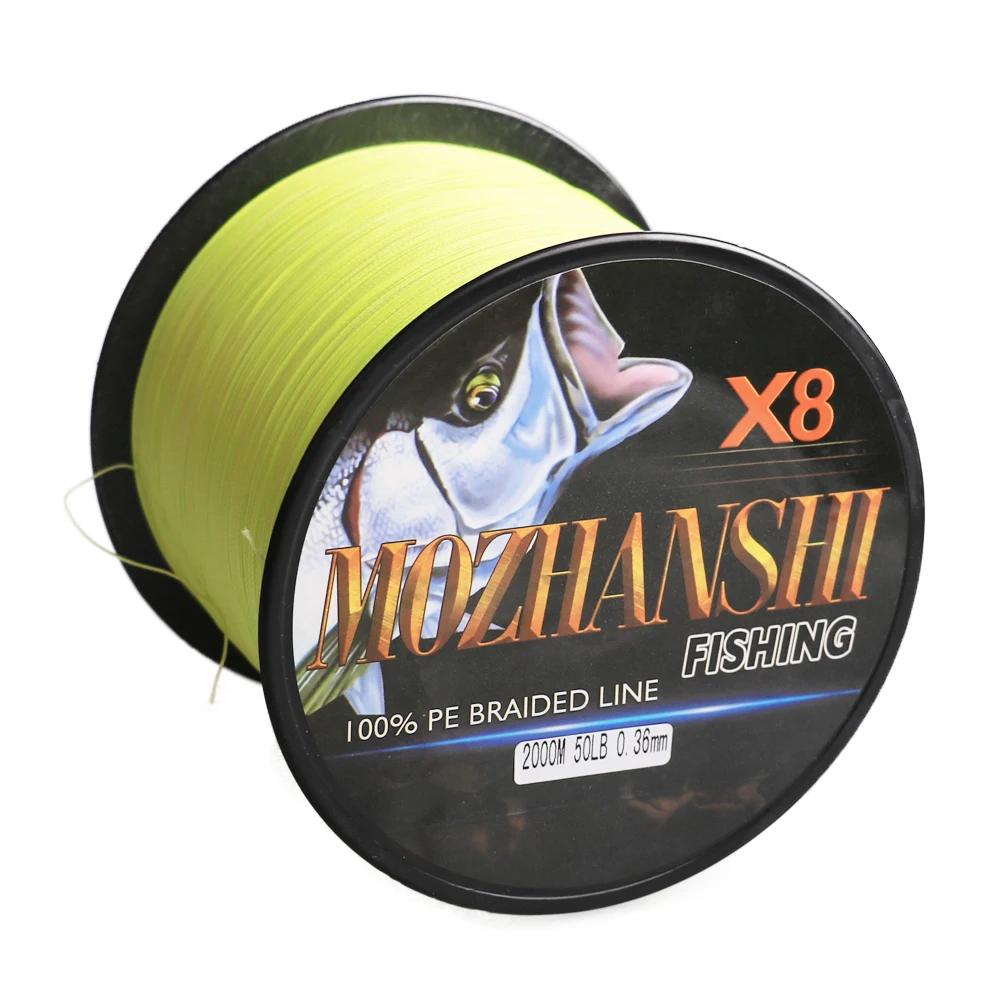 MOZHANSHI 2000M 8 Strands PE Multifilament Braided Fishing Line Wire