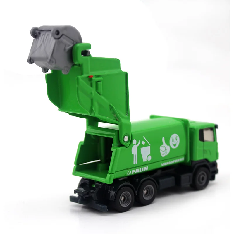 1:87 alloy garbage truck model,high-quality environmentally friendly truck toy,sliding car toy,new products are selling well