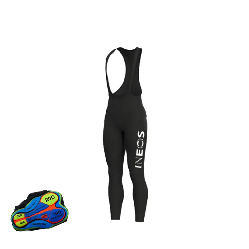 2021 الرجال الدراجات السراويل الطويلة مع مريلة دراجة الجبلية الجوارب بنطلون دراجة السراويل الجبلية مع 20D جل مبطن جل الوسادة ستيرروب