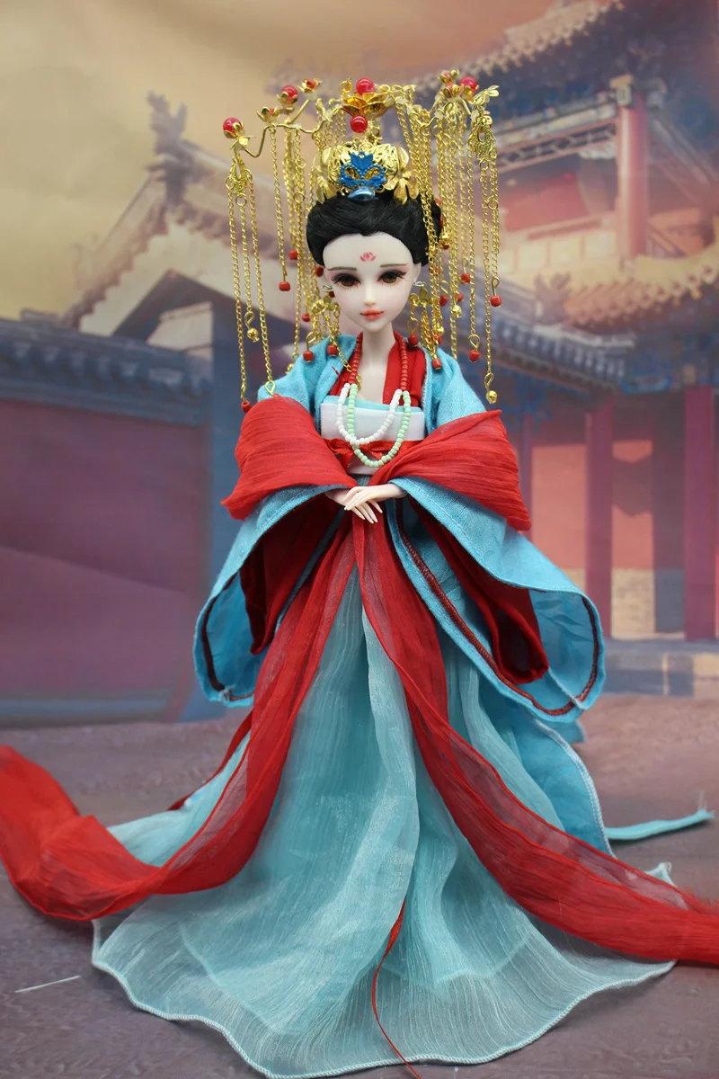 2020 High Quality Dolls With Accessories Handmade Dress Clothes For Chinese Traditional Toys TV Drama Style Resin Retro Dolls