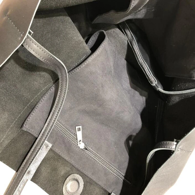 Genuine Leather Bag Lady High Capacity Tote 100% Natural Cow Skin Casual Simple Design Shoulder Packs Cool Mother BAG for Women