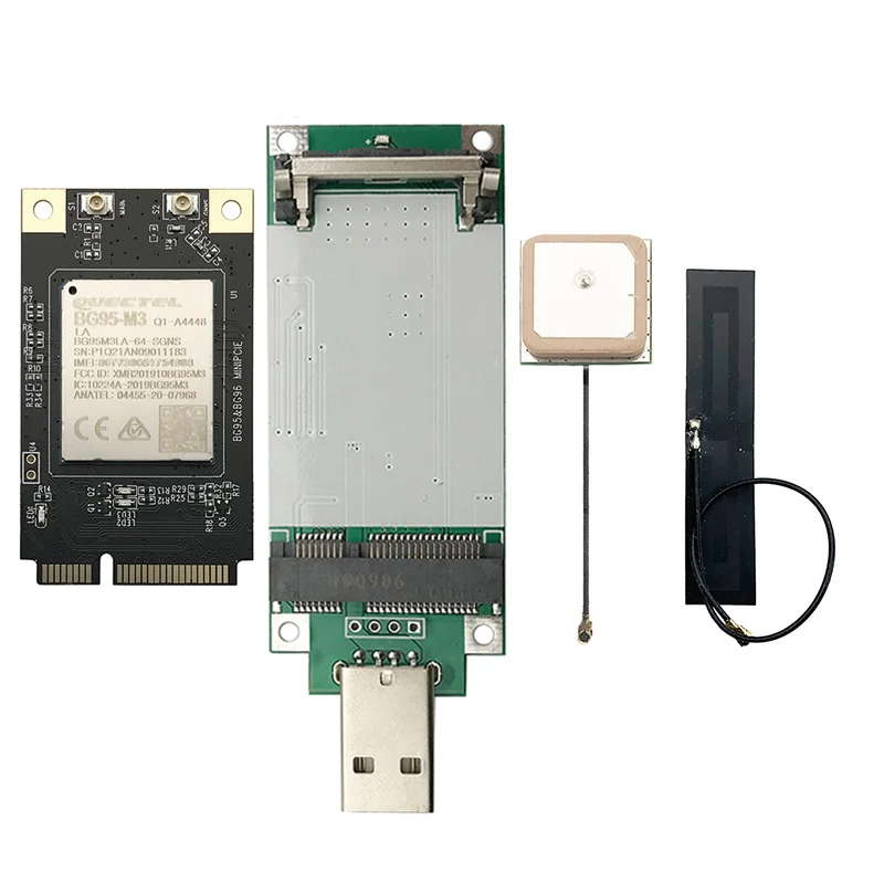 Quectel  BG95-M3 MINI PCIE BG95 module LTE Cat M1/Cat NB2/EGPRS module with MINIPCIE to USB adapter GPS 4G FPC PCB Antenna