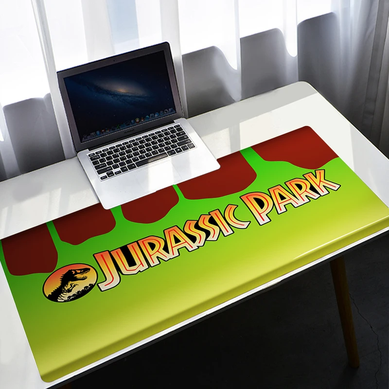 Jurassic بارك ماوس الوسادة الكمبيوتر ماوس 90x40 سنتيمتر المطاط الطبيعي XXL MouseMat ألعاب حصيرة مكتبية ألعاب الكمبيوتر لوحة المفاتيح Mausepad