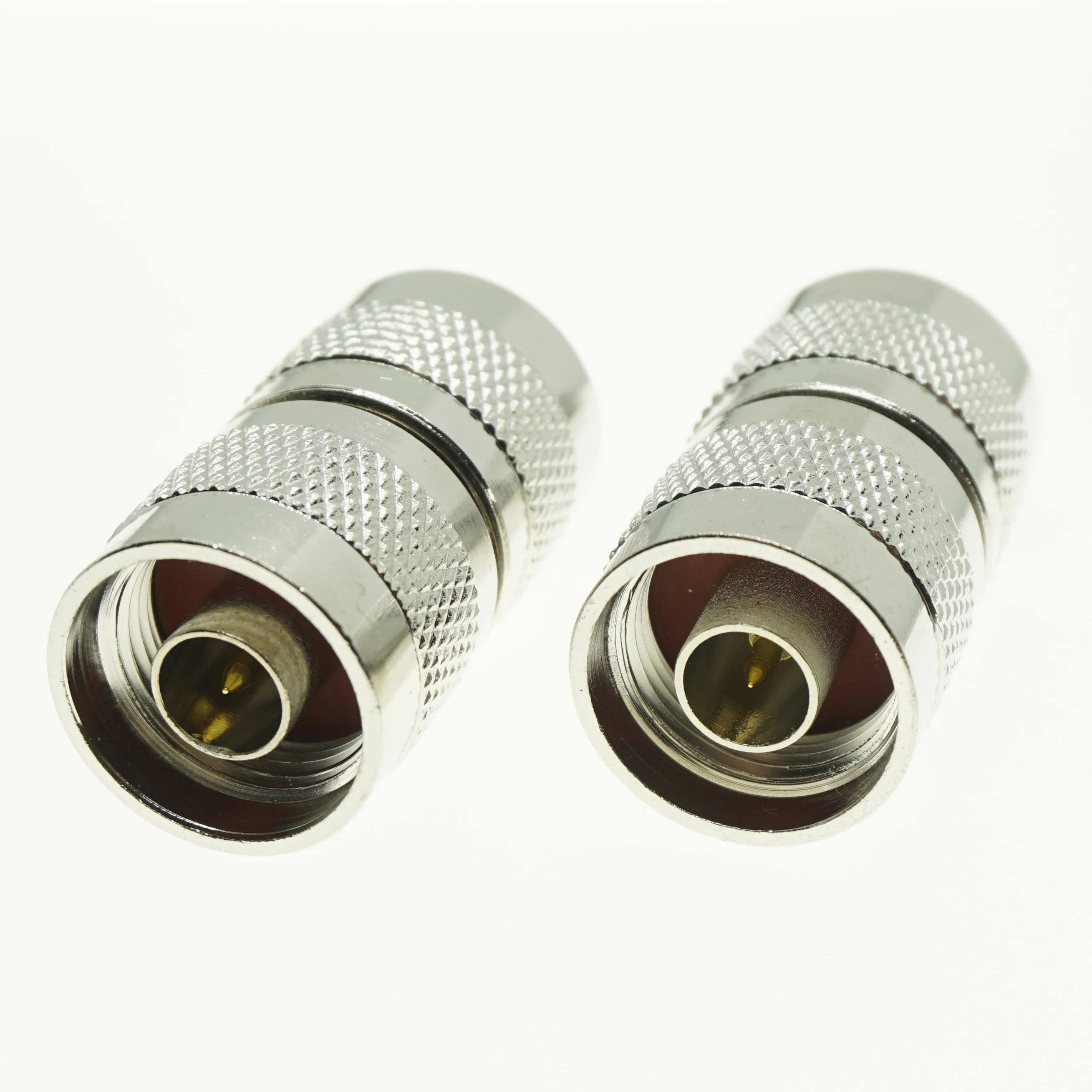 1X Pcs N To N Cable Coax Connector Socket Brooches N Male Jack To N Male Plug Nickel Plated Brass Straight RF Coaxial Adapters