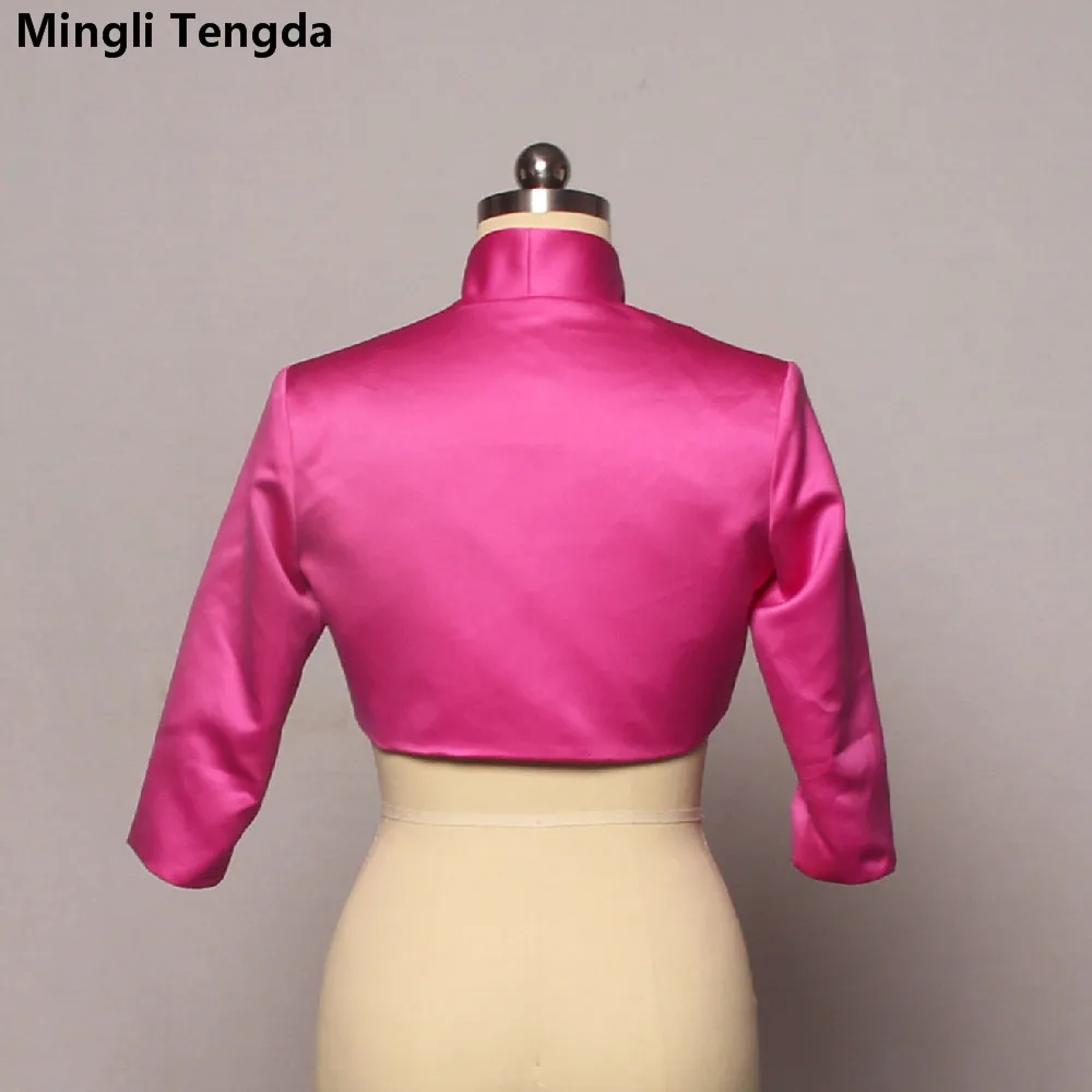 Mingli Tengda Bám Bẩn Xanh Cưới Bolero Len Cô Dâu Áo Khoác Mũi Mariage 3/4 Tay Cô Dâu Bolero Khăn Choàng Áo Khoác Bolerko Damskie