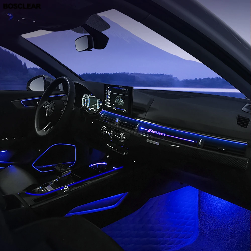Car Ambient light For Audi A4 A4L RS4 S4 A5 S5 B9 Dashboard Ambient Light LED Bar Strip Light Trim Welcome Light Lift Tweeter