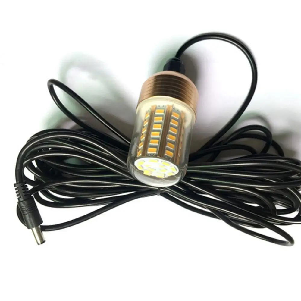 30W 12V-60V luci da pesca subacquee verdi 60Pcs 5730 LED luce da pesca/esche Fish Finder Lamp attira gamberi/calamari/Krill