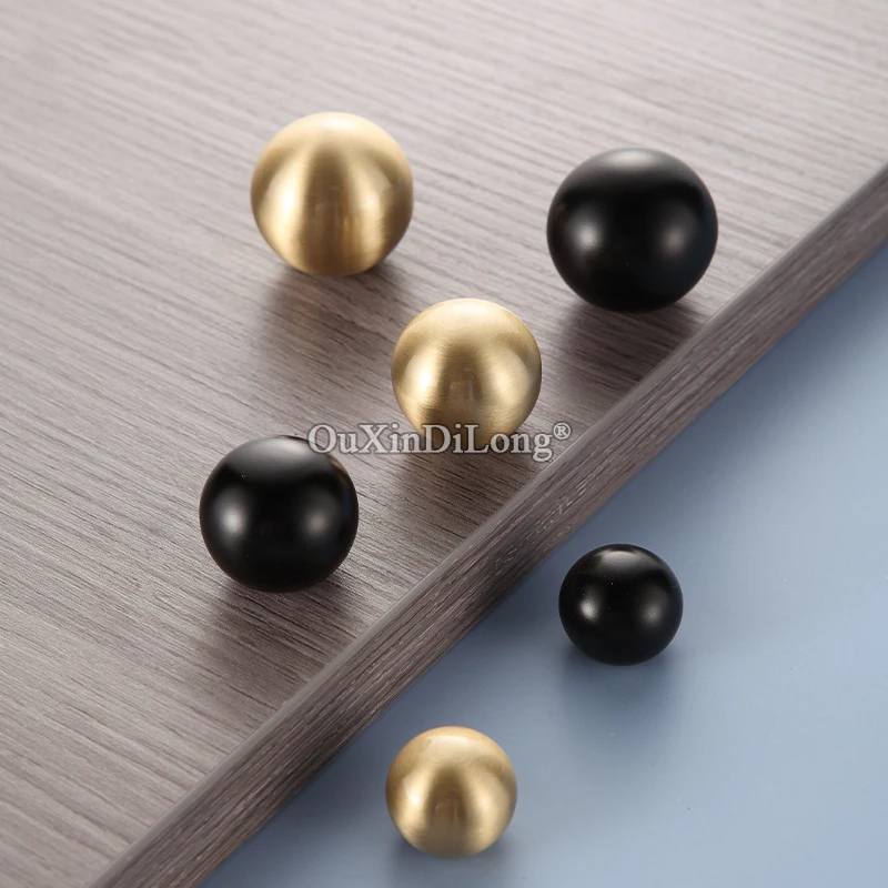 Brand New 10PCS Pure Brass Round Ball Furniture Handles Drawer Pulls Cupboard Wardrobe Kitchen Shoe TV Wine Cabinet Pulls Knobs