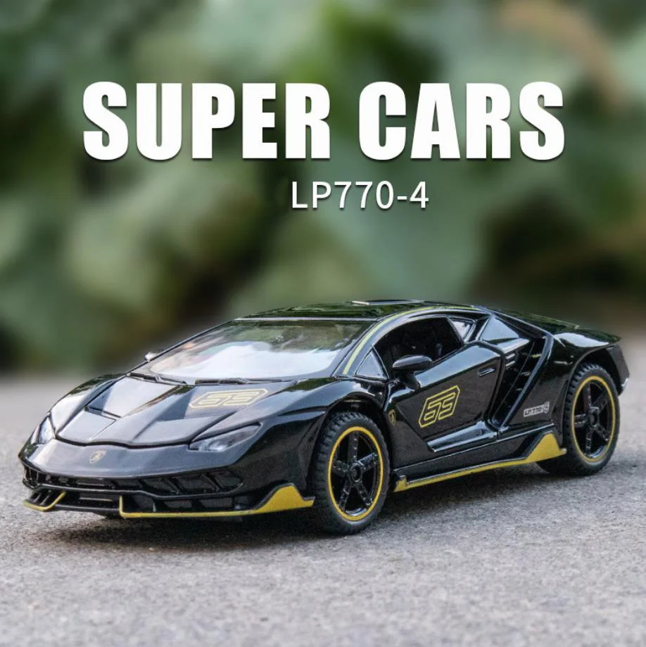 

1:32 Lamborghini Centenario LP770-4 wheel diecast car model Germany bull logo metal model pull back vehicle toy A226