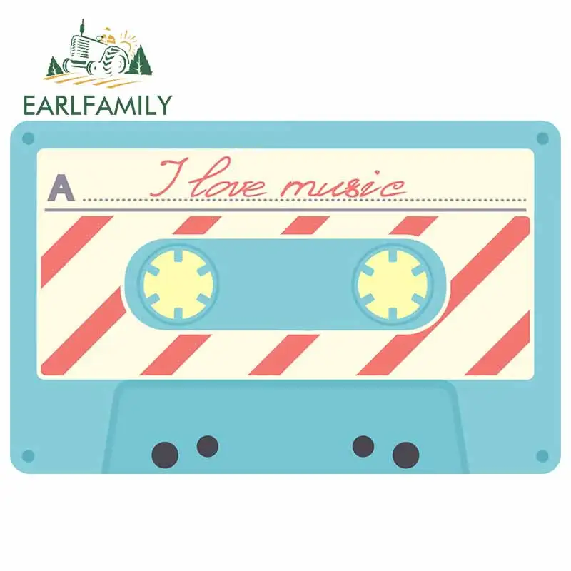 EARLFAMILY 13cm For Audio Cassette Motorcycle Car Bumper Stickers Car Accessories Decal Waterproof Decals Decoration