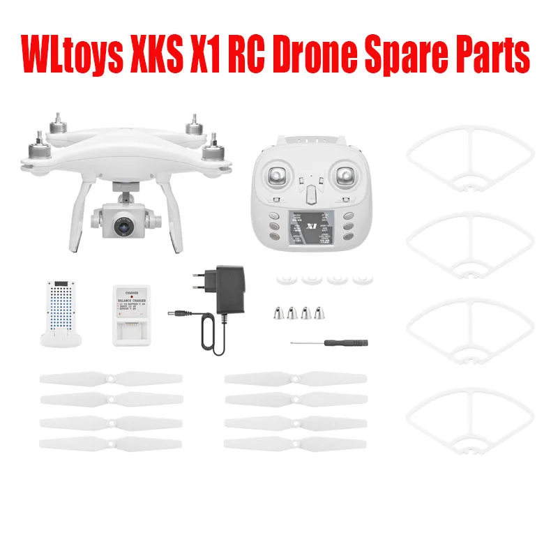 WLtoys XKS X1 RC Drone Spare Parts X1-04 Landing Gear/05 Protector/-07 Blades/-29 Blade Cap/1080P 5G WIFI Camera platform/Contro