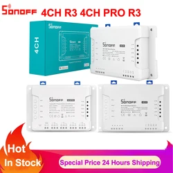 Sonoff 4CH (R3) PRO R3 Smart Wifi Switch Smart Home Automation Module Smart RF 4 Gang Switch Rolling Gate Remote Control eWelink