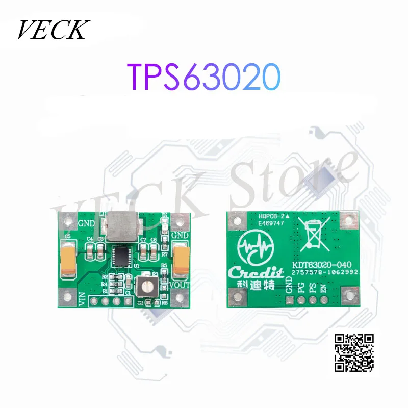 TPS63020 Automatic Elevating Voltage Power Supply Module Lithium Battery Low Ripple Voltage Conversion 1.2V-5.5V