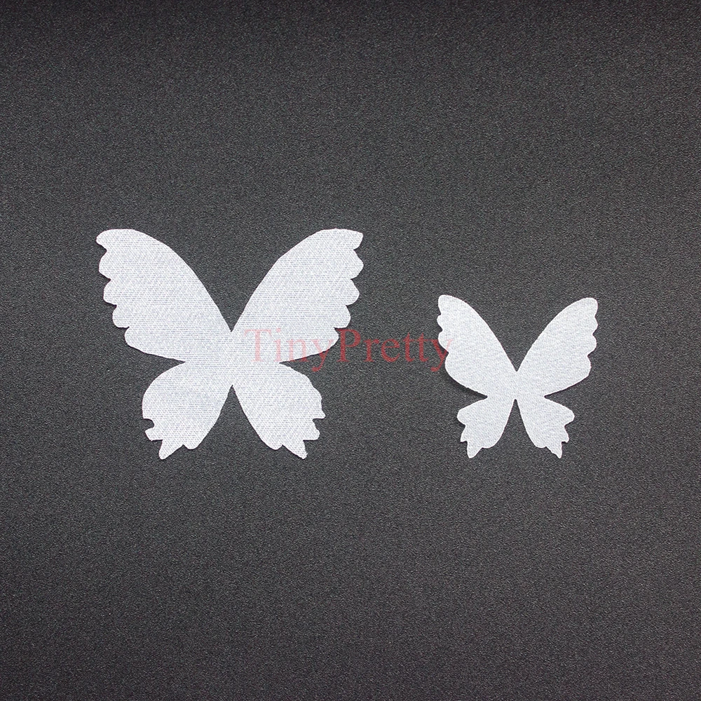 50pcs Solid White Color Organza Butterfly Applique Patches Fabric Butterfly Cutouts Confetti Wedding Bridal Butterflies