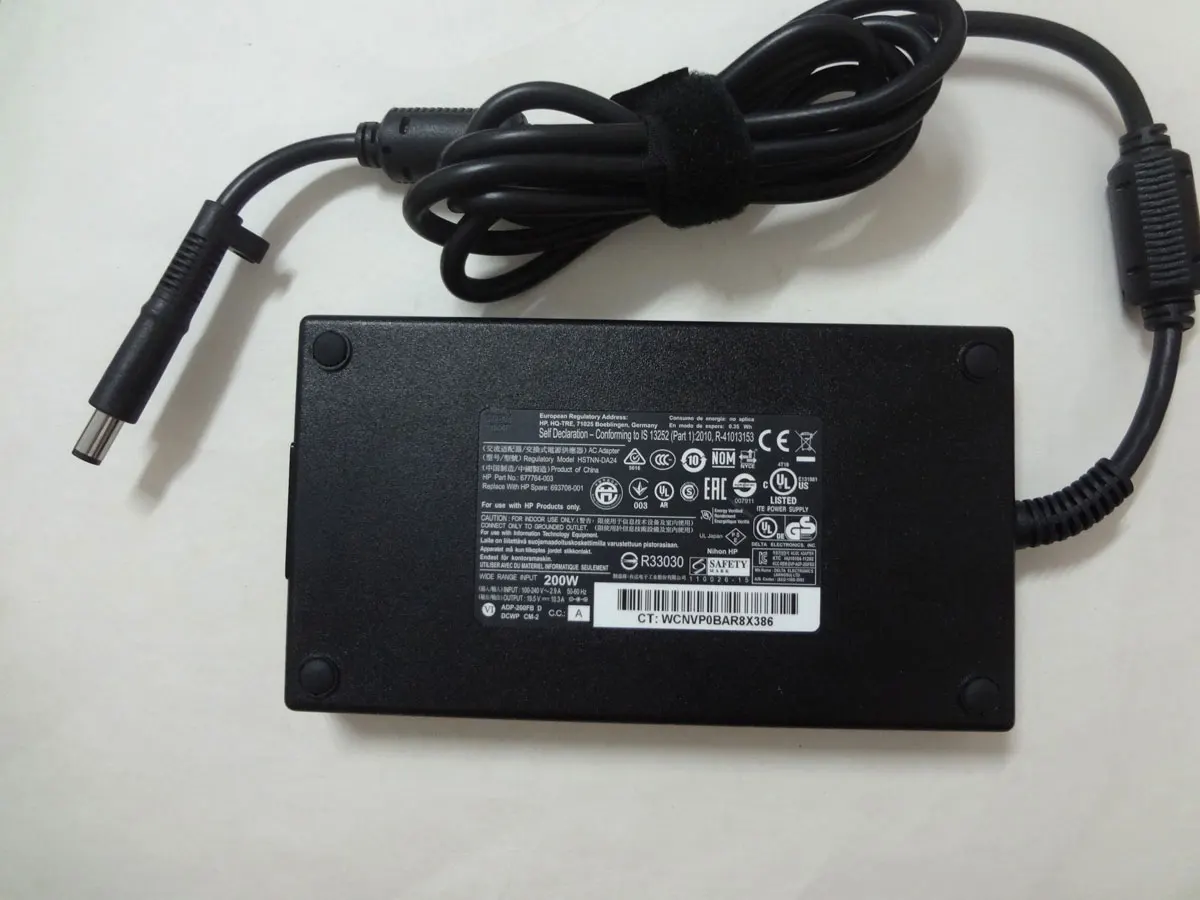 

NEW Slim 19.5V 10.3A 200W 677764-003 HSTNN-DA24 693708-001 For HP Z2 Mini G3 Workstation Original Puryuan AC Adapter