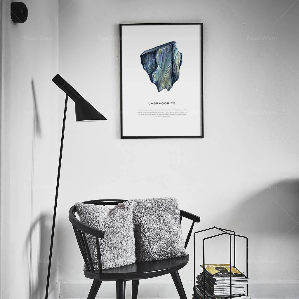 Printable transparent quartz crystal gem poster, crystal poster, art print crystal, art print watercolor crystal