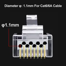 6U RJ45 Cat6 Ethernet Connector Gold Plated #5