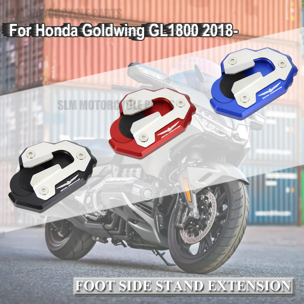 

New Motorcycle Gold Wing GL1800 CNC Foot Support extension plate side stand enlarger For Honda Goldwing GL 1800 2022 2021 2020