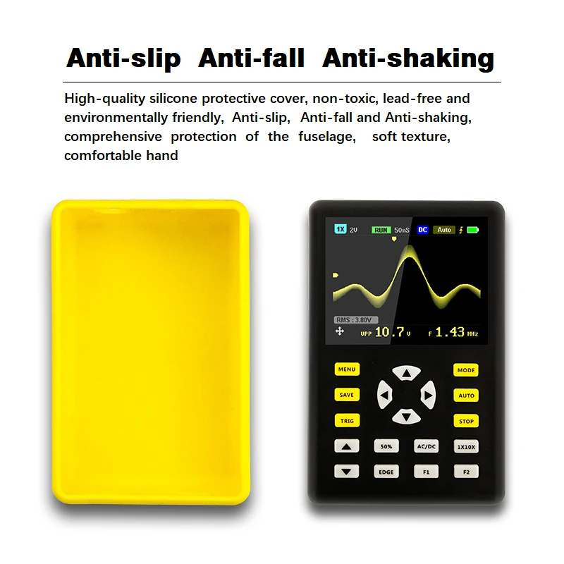FNIRSI-5012H 2.4-inch Screen Digital Oscilloscope 500MS/s Sampling Rate 100MHz Analog Bandwidth Support Waveform Storage