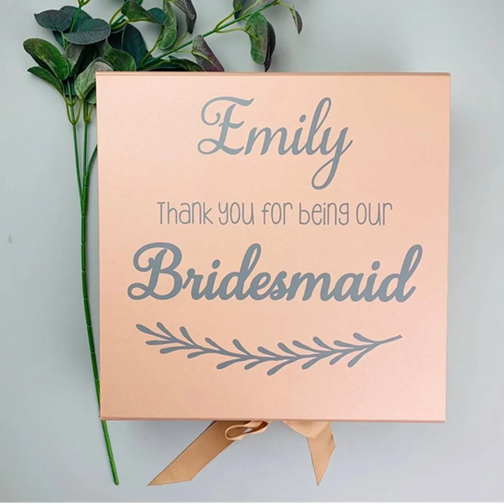 Personalised Bridesmaid Box,  Gift for Bridesmaids, Rose Bridesmaid proposal gift Box,  Marriage Gift Box, Made of Honour box