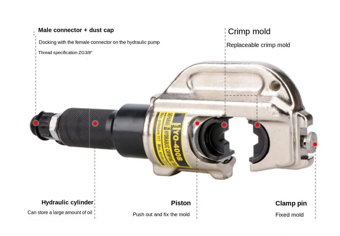 Electric Crimping Pliers 16-400mm2 Portable Pressure Line Hydraulic Tongs Crimping Head Hydraulic Tools  CYO-400B/EP-410/EP-510H