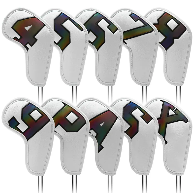 High-end golf iron head cover Iron head cover Wedge cover 4-9 ASPX 10pcs, 6 colors