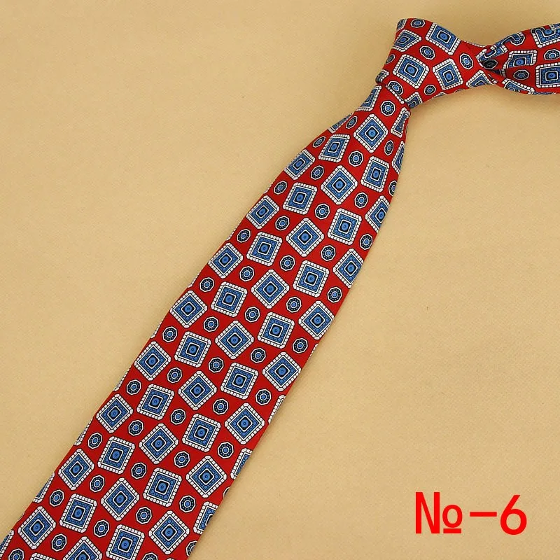 Neue Designs Klassische Seide Männer Tie Floral Plaid 9cm Rot Gedruckt Krawatte Gravata Krawatten für Männer Formal Wear Busines – Detail 7