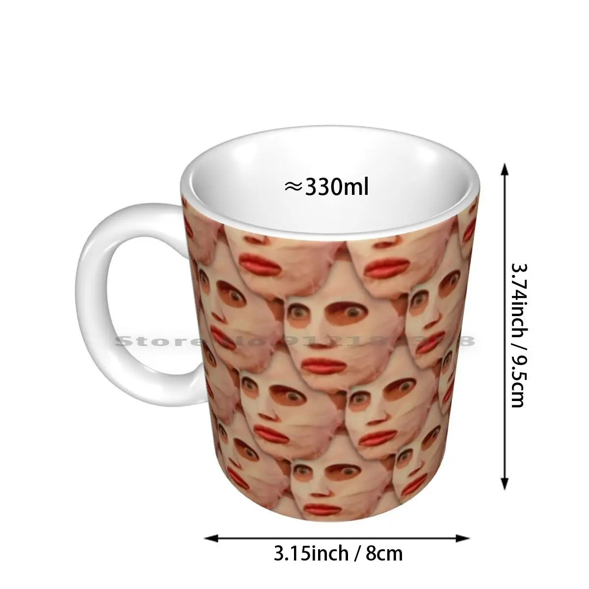 Alyssa Edwards Beauty Mask Pattern Ceramic Mugs Coffee Cups Milk Tea Mug Alyssa Edwards Beauty Face Pattern Funny Rupaul Drag