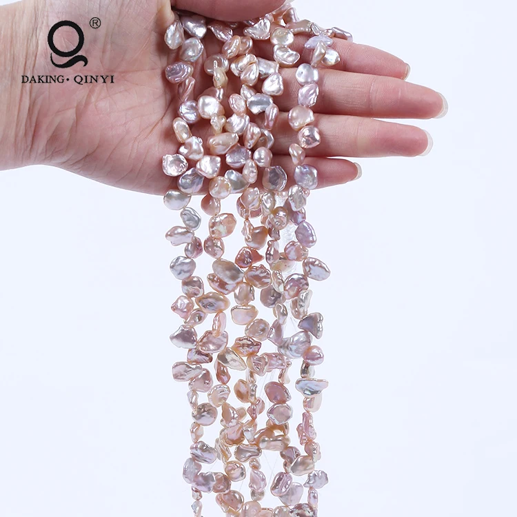 Daking Jewelry Irregular Shape Baroque Keshi Fresh Water Bulk Pearls Strands