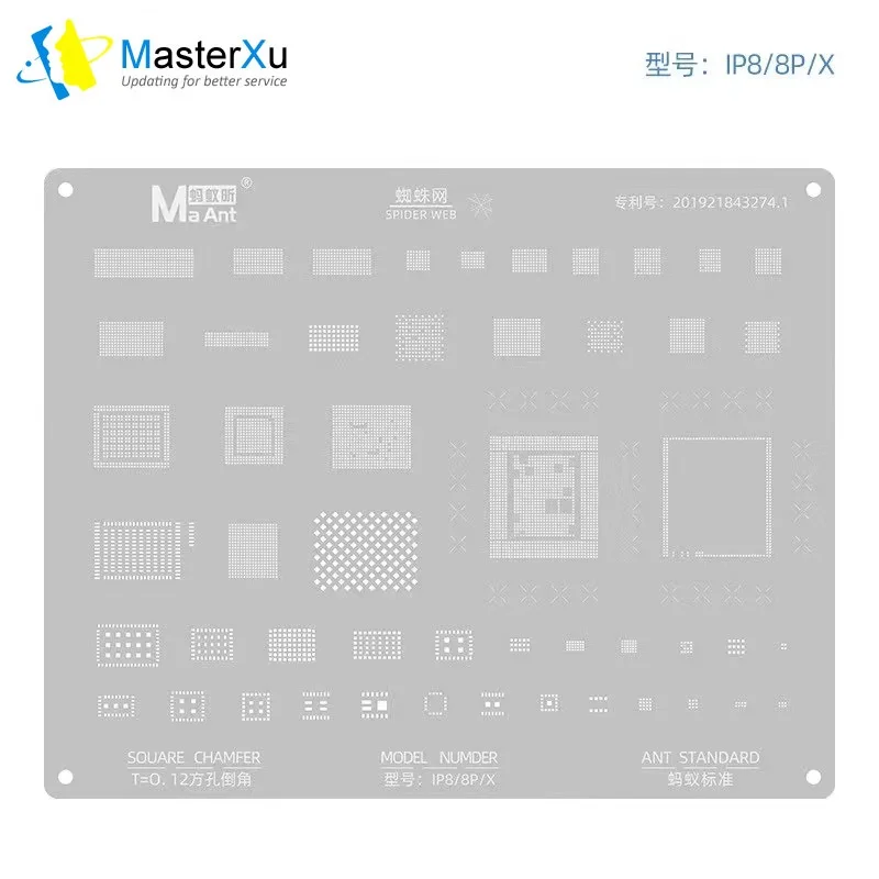 MaAnt BGA Stencil for iPhone 11 12 13  X XS XR Pro Max 5 6G 6S 7G 8G  High Quality Reballing Full IC As AMAOE Mega Masterxu