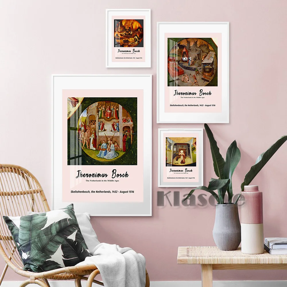 Hieronymus Bosch Renaissance Religious Symbol Retro Poster Prints Canvas Painting Exhibition Museum Wall Stickers Home Decor