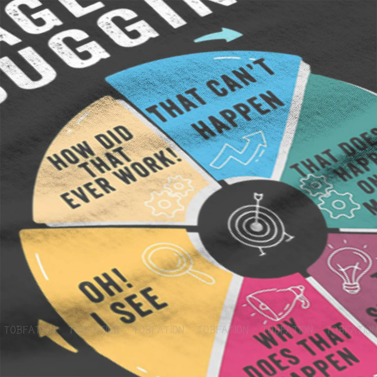 6 Stages of Debugging TShirt For Male Software Developer IT Programmer Geek Camisetas Style T Shirt Homme Print Loose