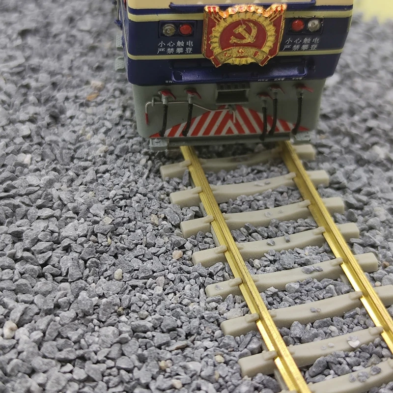 Modelo de tren de simulación, balasto/balasto de grava, mesa de arena en miniatura de Micro paisaje, piedra angular de ferrocarril