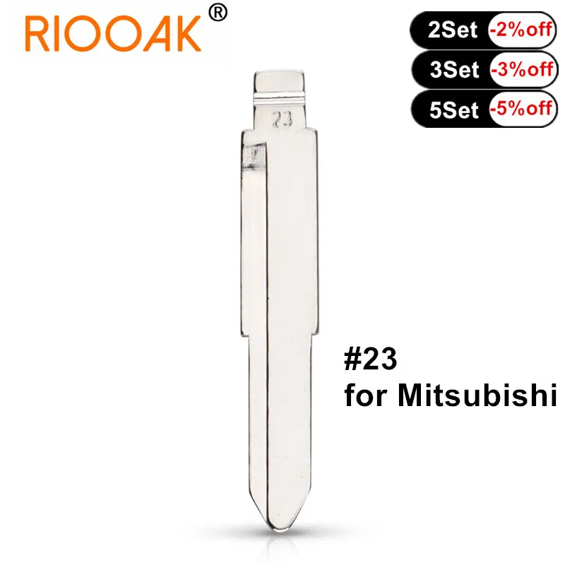 

10pcs/lot #23 Metal Blank Uncut Flip KD/VVDI Remote Key Blade for Mitsubishi Replacement Interior Accessories