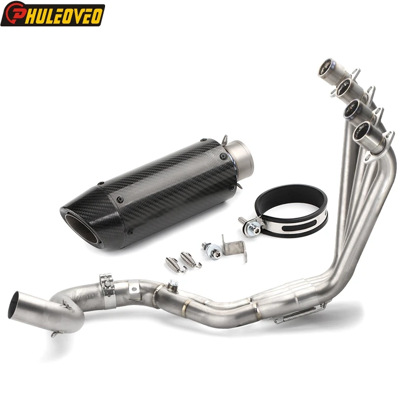 

Titanium Alloy Motorcycle Exhaust Full System for Honda CBR650R CBR650F CB650F CB650R 2015-2020 with Manifold Front Pipe Muffler