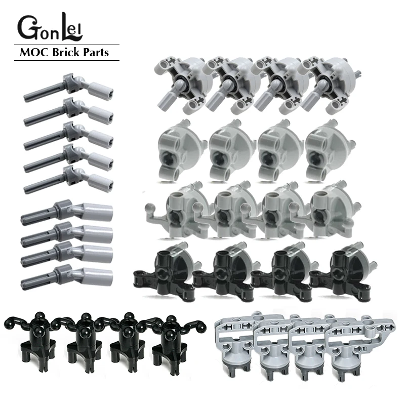 64Pcs Technical Steering Suspension Building Block Bricks Parts DIY Toys 32494 92906 52730 52731 11949 11950 46490 50301 9290