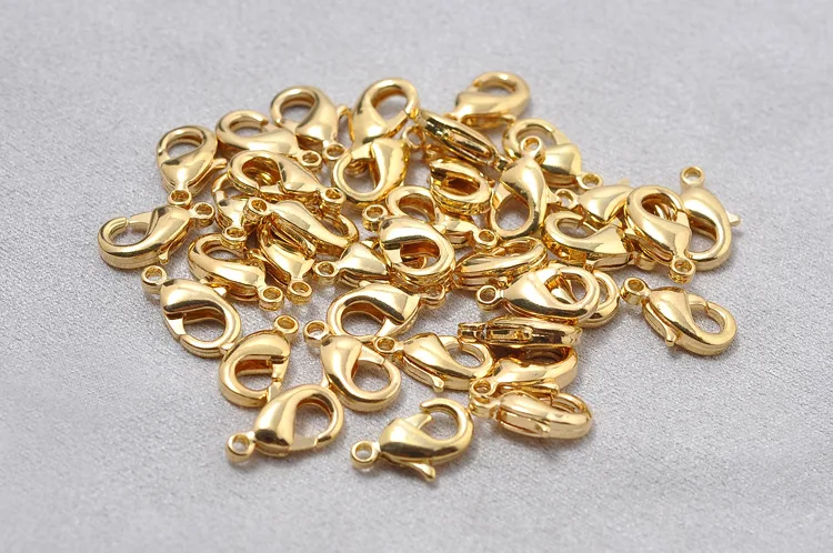 RWJ009 Wholesale 100 PCS High Quality Stainless Steel Lobster Clasp Silver/Gold Electroplated Accessory For Jewelry Making