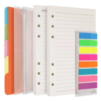 2021 Planner Refill Papier A6 6 Gat Bindmiddel Notebook Vullingen Voor 6 Ring Hervulbare Bindmiddel Journal Planner Organizer Met Zakken