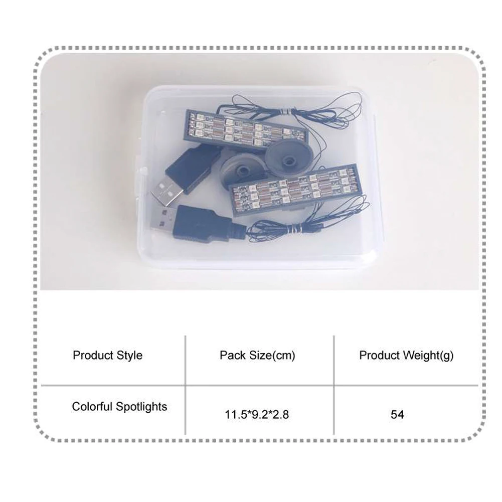 2PCS LED colorato proiettore riflettore interfaccia USB compatibile con lego Building Blocks Street City Series mattoni luce