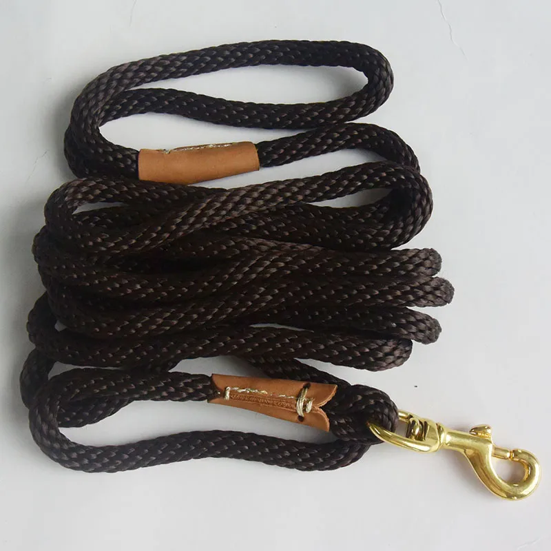 30ft 15ft 20feet borwn Extra Long Line Training Dog Leash - for Large,Medium and Small Dogs - Long Lead - Great for Training