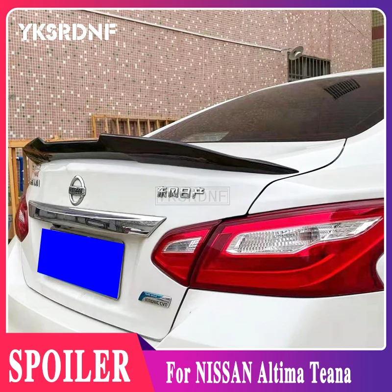 

YKSRDNF For NISSAN Altima Teana 2015 2016 2017 2018 Carbon Fiber Rear Spoiler Tail Trunk Boot Wing Decoration Car Styling