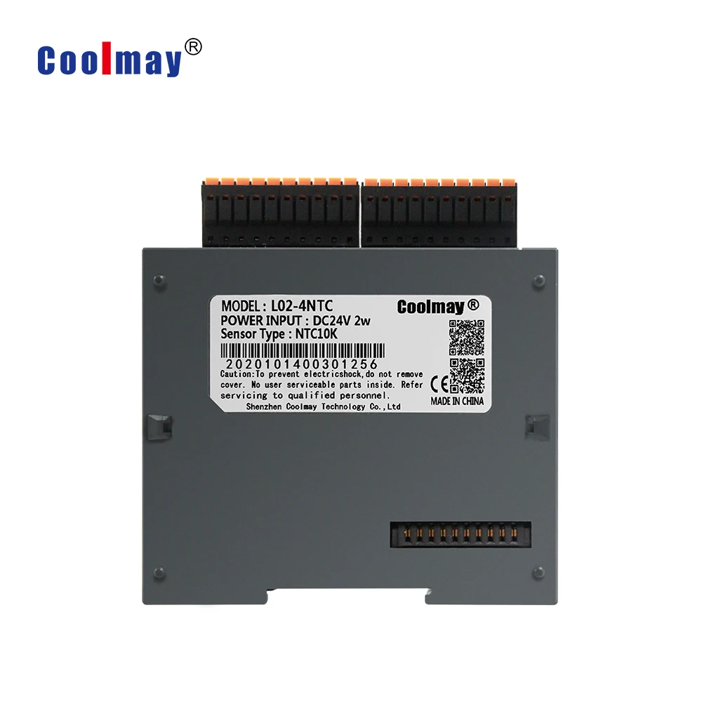 Coolmay L02-4NTC 4-قناة الثرمستور استشعار درجة الحرارة نوع الاستشعار NTC10K