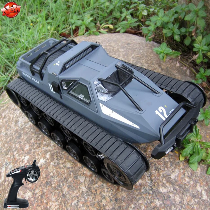 Simulação off-road carruagem crianças elétrica rc modelo militar brinquedo 1:12 ev2 rastreador carro de controle remoto alta velocidade deriva rc tanque