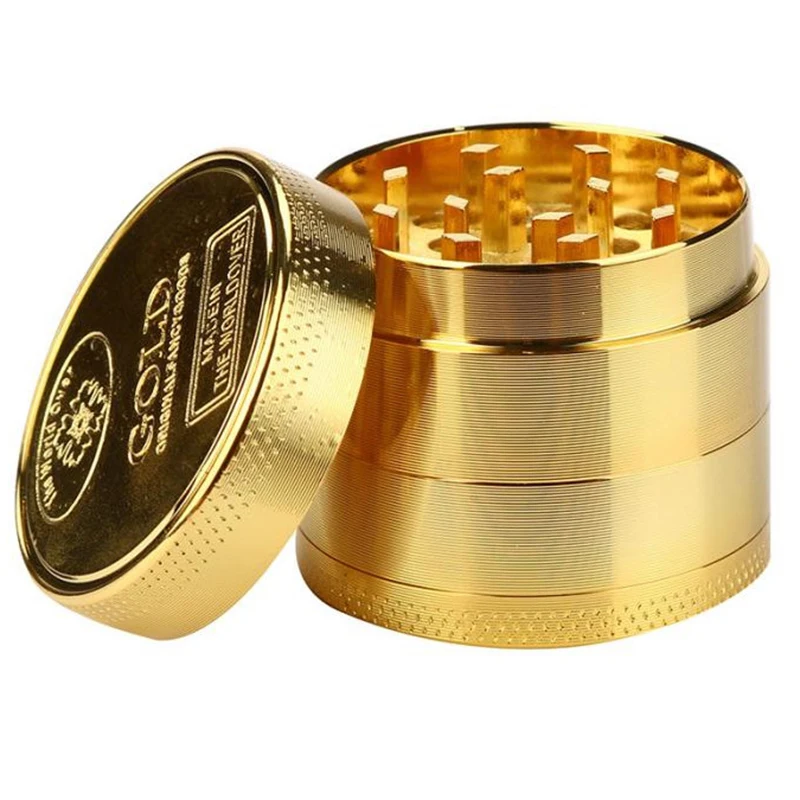 20pcs/lot 40mm Zinc Alloy Tobacco Grinder 4 Layers Smoking Metal Grinders Herb Cigarette Grinder Manual Abrasive Smoking Tools