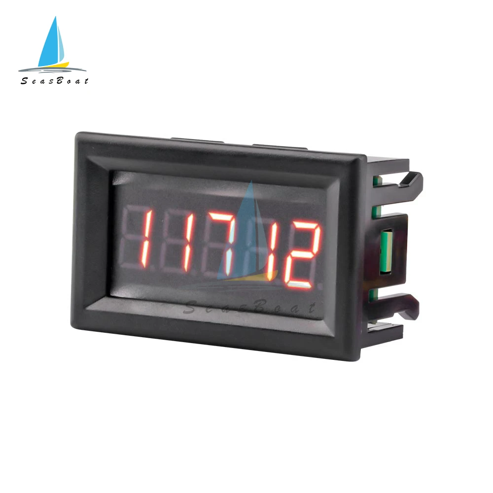 1Pcs 5 Digital LED Red Tachometer Gauge RPM Speed Meter Speed Sensor Digital Frequency Meter Speedometer for Brushless Motor