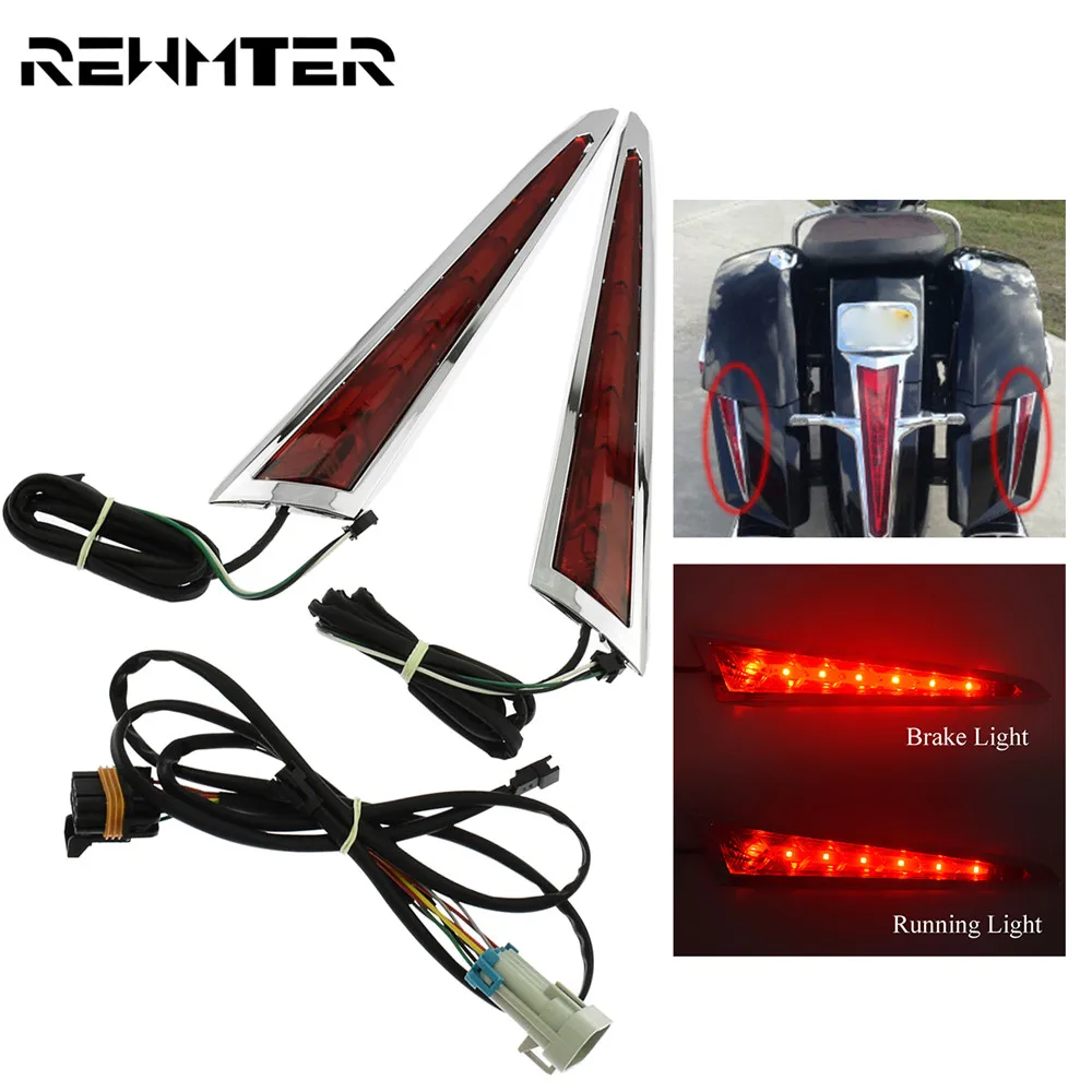 Motorcycle LED Saddlebag Rear Accent Brake Light Lamp For Victory Cross Country Tour 10-17 Hard-Ball 12-13 Cross Road Hard Bags